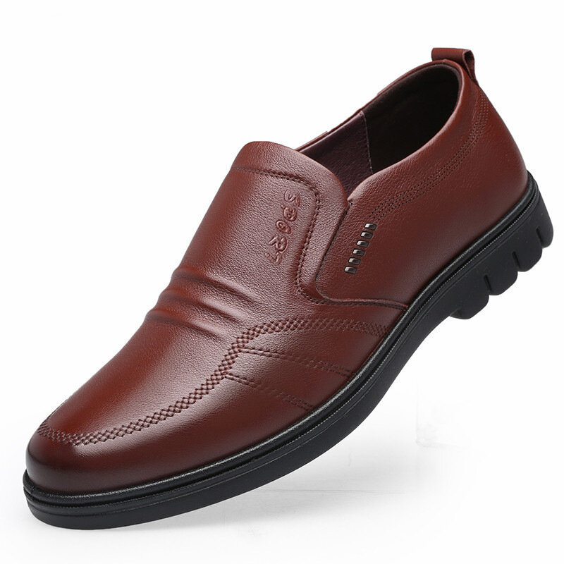 Man กีฬารองเท้า Loafers ผู้ชายหนังลื่น Slip-On สีดำรองเท้ารองเท้าผ้าใบชายรองเท้า Light breathable รองเท้าแบน