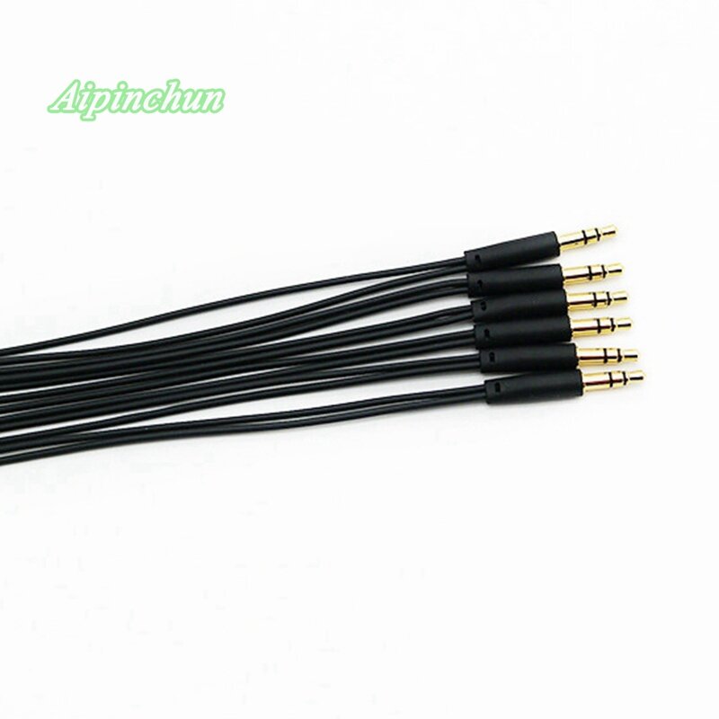 3.5mm 3-Pole gniazdo DIY krótki kabel do słuchawek do naprawy słuchawek kabel zastępczy TPE przewód Approx.45cm czarny