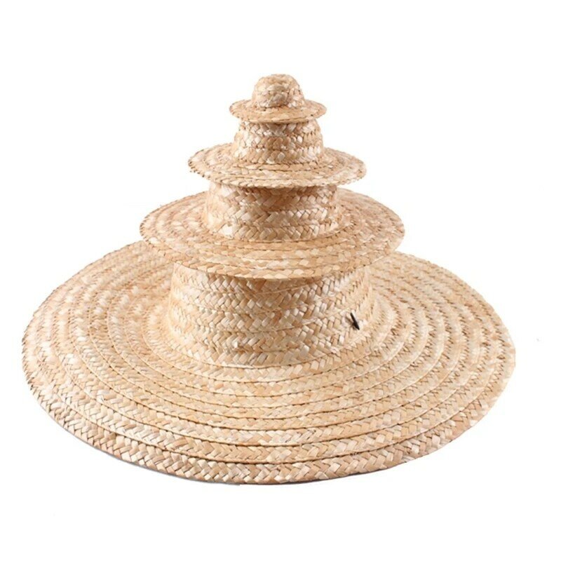 قبعة دهان داي للأطفال قبعة من القش قش القمح ديكور فني إبداعي شحن سريع
