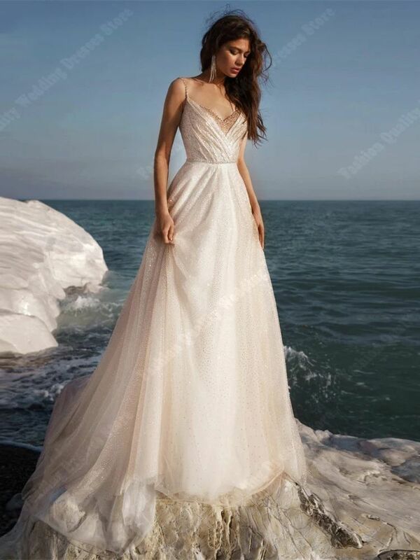 Delikatne tiulowe panny młode suknie ślubne popularne suknie balowe zaręczynowe długość księżniczki Party Vestidos De Novias 2024