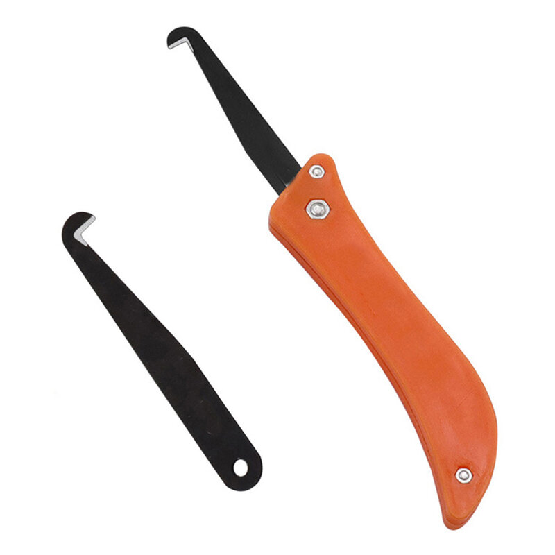 Set alat pembersih tangan multifungsi, pisau kait nyaman, pembersih dapur panjang 21.2cm
