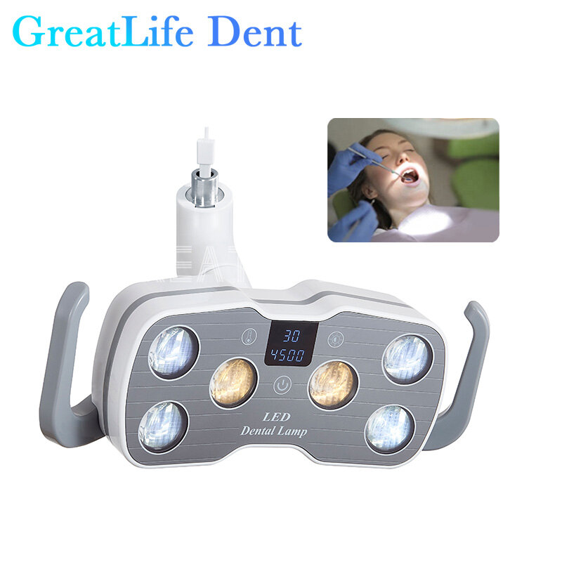GreatLife-Dental LED Lâmpada Cirúrgica, Unidade Dent, Operação Oral, 6LEDs, 6LEDs, Luz