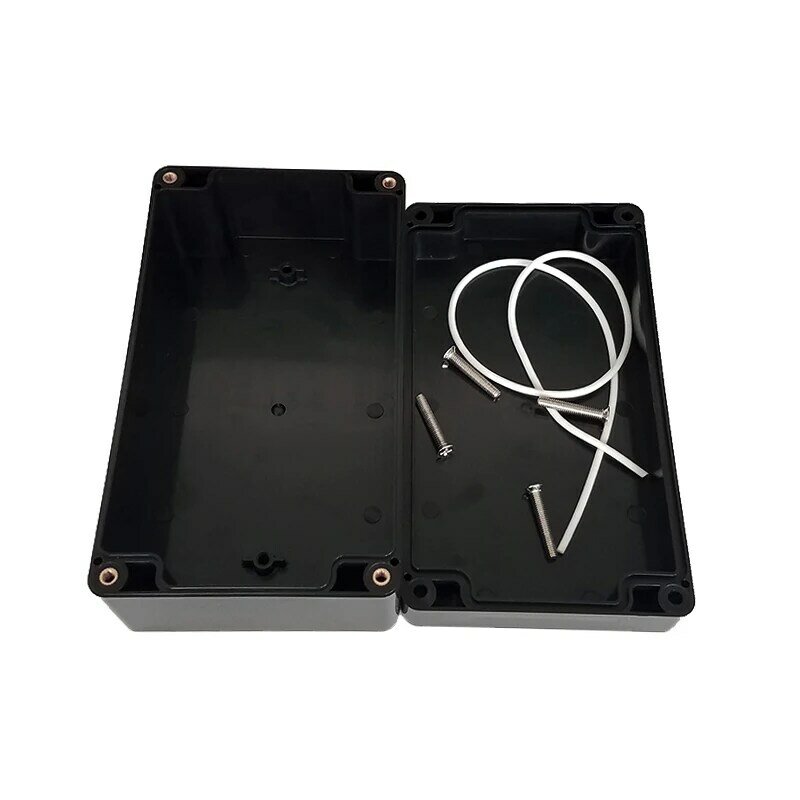 Caja negra impermeable para exteriores, caja de plástico para proyectos electrónicos, caja de empalme impermeable para instrumentos