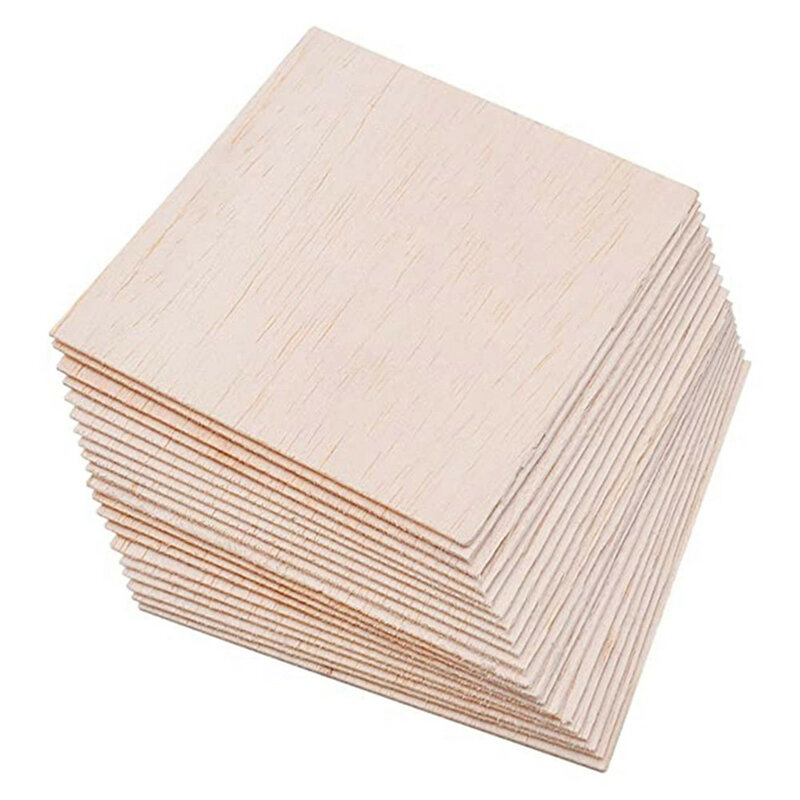 Láminas de madera de Balsa, 5 piezas, capas de 80/90/100mm de largo, 100mm de ancho, 0,75/1/1.5/2/2.5/3/4/5/6/8/10mm de espesor para proyectos de manualidades