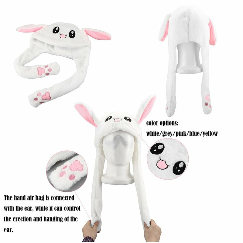 ウサギの耳の形をしたキャップ,泡,ハンドピニング,エアバッグ,磁気,柔らかな質感,制御可能なギア,かわいい動物のギフト