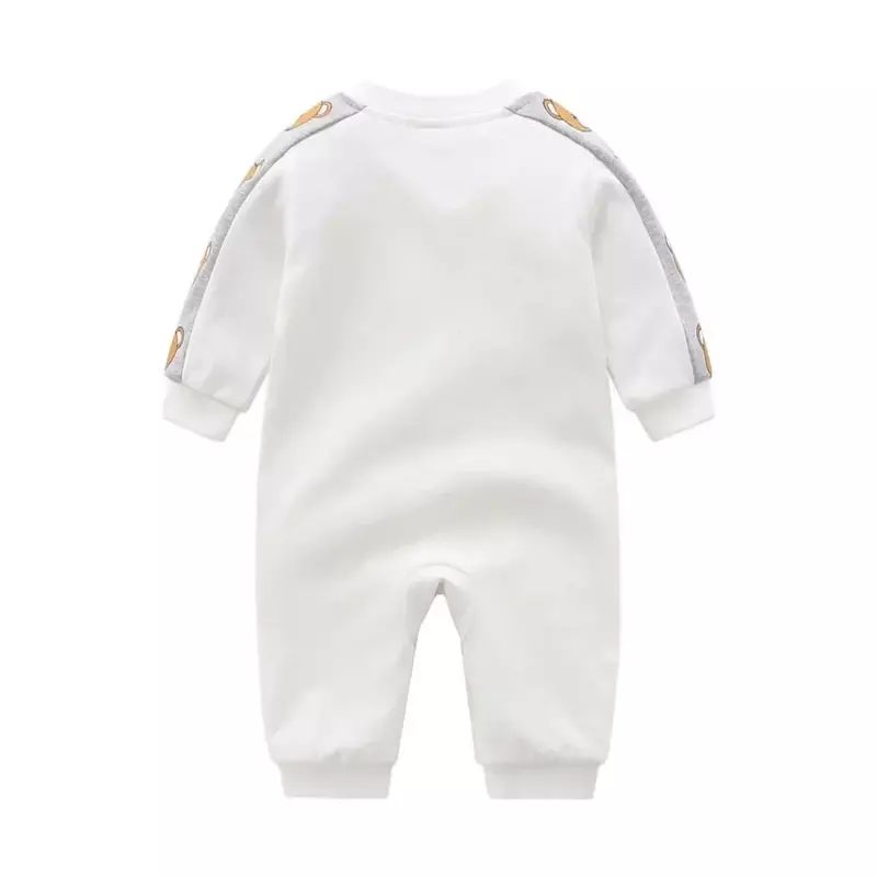 Модные матрасы M03, дизайнерская брендовая стильная детская одежда для мальчиков и девочек, хлопковый Детский комбинезон с принтом медведя для новорожденных 0-24 месяца