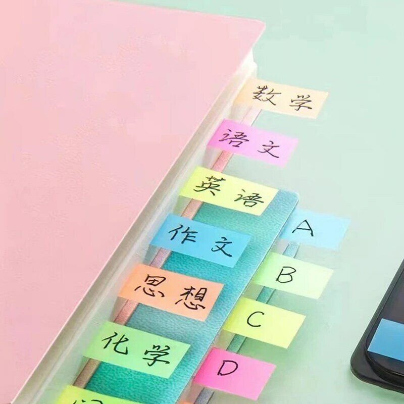Fluoresensi Color Self Adhesive Memo Pad Sticky Notes Markah Penanda Memo Sticker Paper Office School Supplies