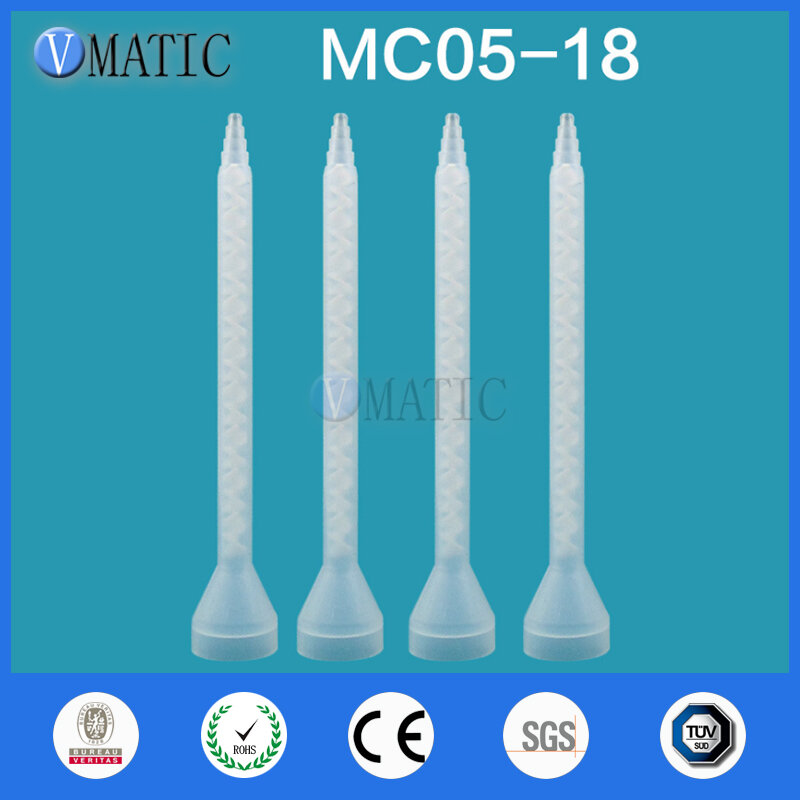 Бесплатная доставка, полимерный статический миксер, MC05-18 смешивающие сопла для Duo Pack Epoxies (белый сердечник)