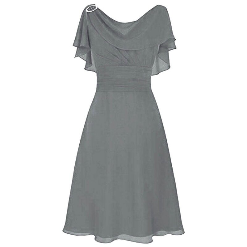 Women's Formal Dresses Vintage Short Ruffles Sleeve A-Line Ruched Midi Black Dress Elegant Homecoming Dress 2024 платья женское