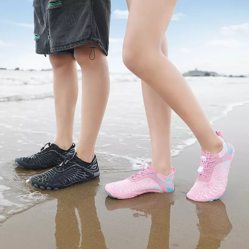 Sapatilhas de água masculinas para praia, sapatos de água respiráveis, par de sandálias fitness, interferência de velocidade, sapatos de água ao ar livre, 36-46