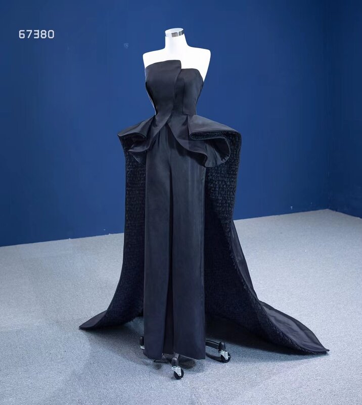 فستان سهرة مفتوح الظهر للنساء ، تصميم خاص ، فستان رسمي ، بنطلون مثير ، بنطلون حفلة ، مشد أسود