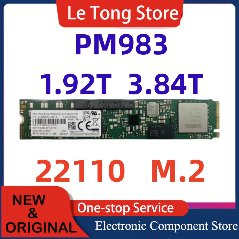 삼성 PM983 1.92T 3.84T ssd 솔리드 스테이트 드라이브, 22110 nvme 1.88T 프로토콜, PCEI3.0 독립 캐시 전원 차단 보호, 신제품