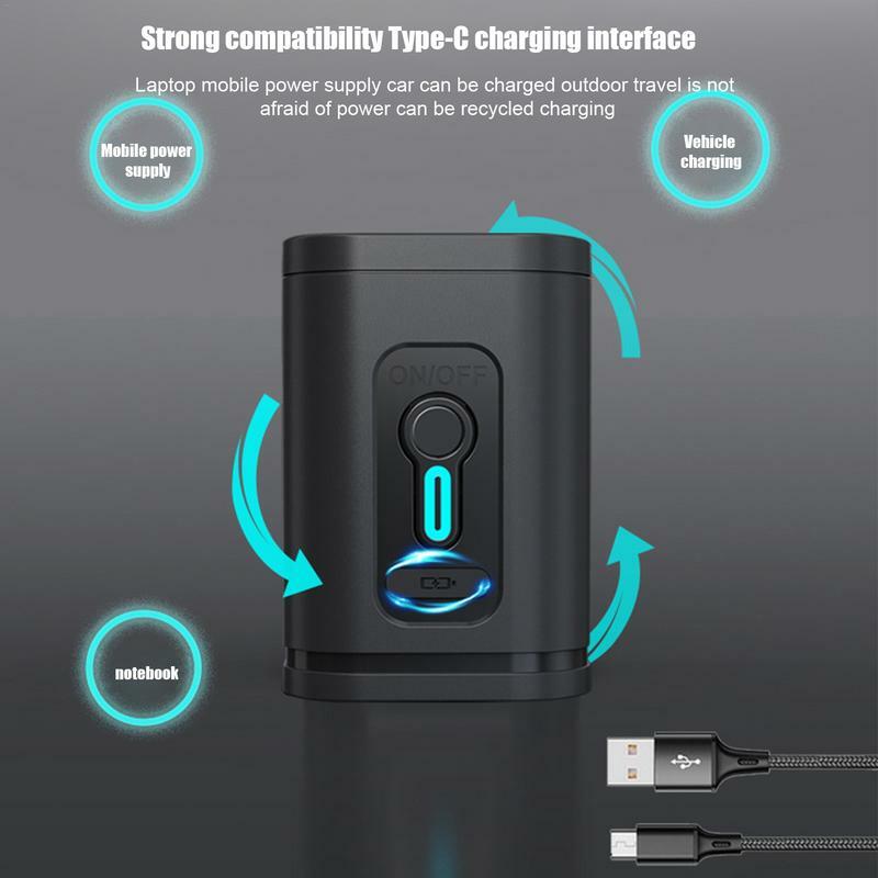 Electric Air Pump Inflator Battery Rechargeable Air Compressor Portable for PVC Boat Mattress Inflatable Swimming Pool Raft Bed