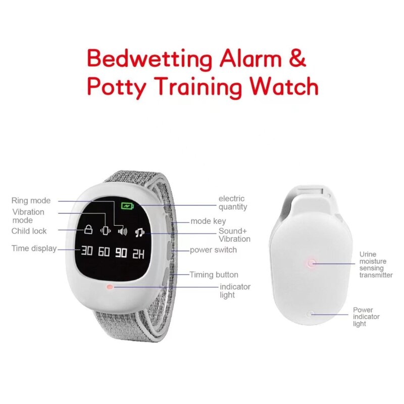 Bezprzewodowy Alarm wilgotności moczu Alarm Pee z nadajnikiem odbiornika przypomnienie o łóżku nocnik dla dziecka przypomnienie o dźwięku szkolenia