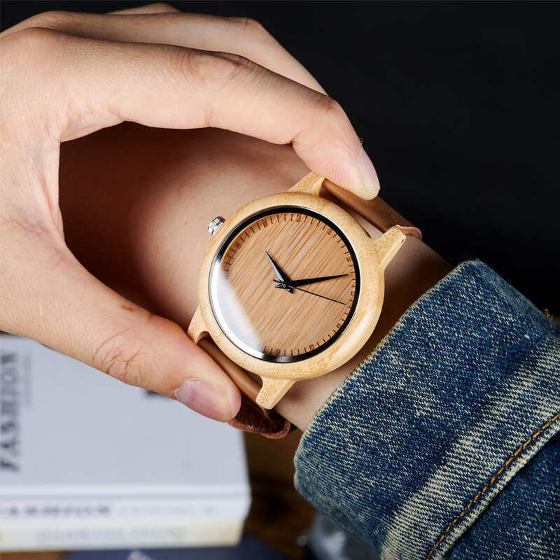 Bobo Vogel Hout Horloge Voor Mannen En Vrouwen Unisex Lichtgewicht Handgemaakte Quartz Aangepaste Bamboe Horloges 2023 Gratis Verzending