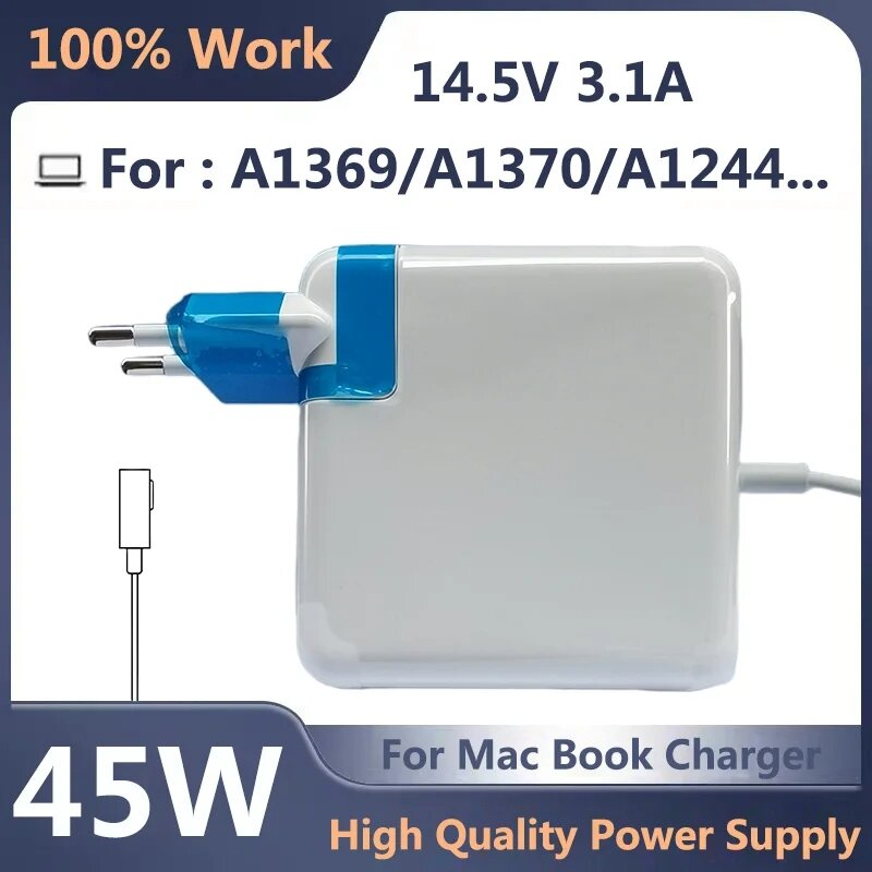 Adaptador de corriente para Macbook, cargador magnético compatible con Macbook Air Pro, 45W, 60W, 85W, Mag * 2, 1, A1466, A1398, A1278, nuevo