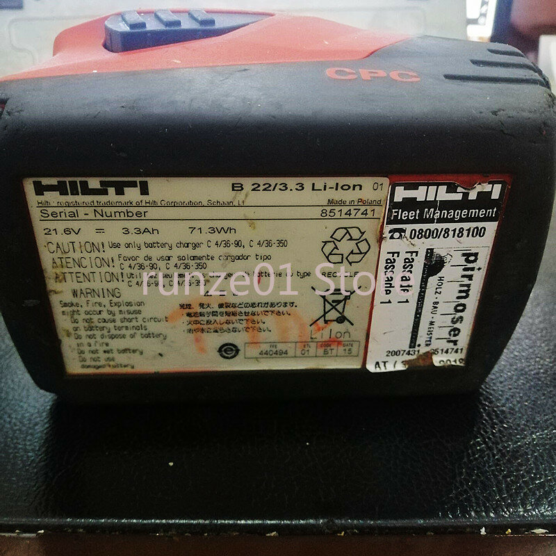 21.6v 3.3a high capacity lithium battery,  original, used battery.