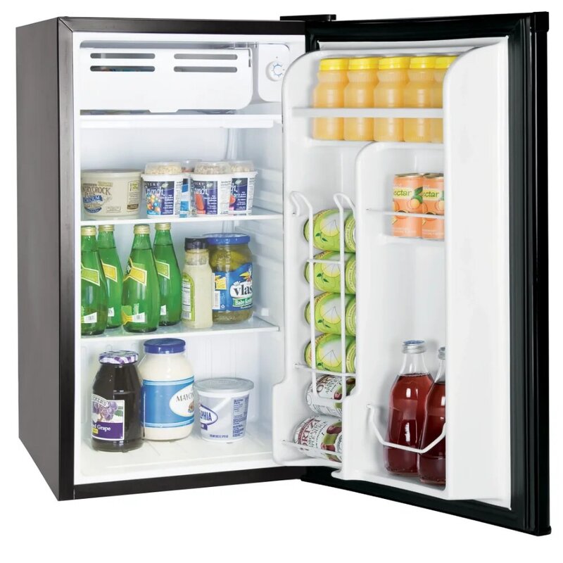 冷蔵庫は3.2 cu ftレトロドライイレースコンパクト冷蔵庫、 (EFR331-BLACK) 、黒、部屋用ミニ冷蔵庫