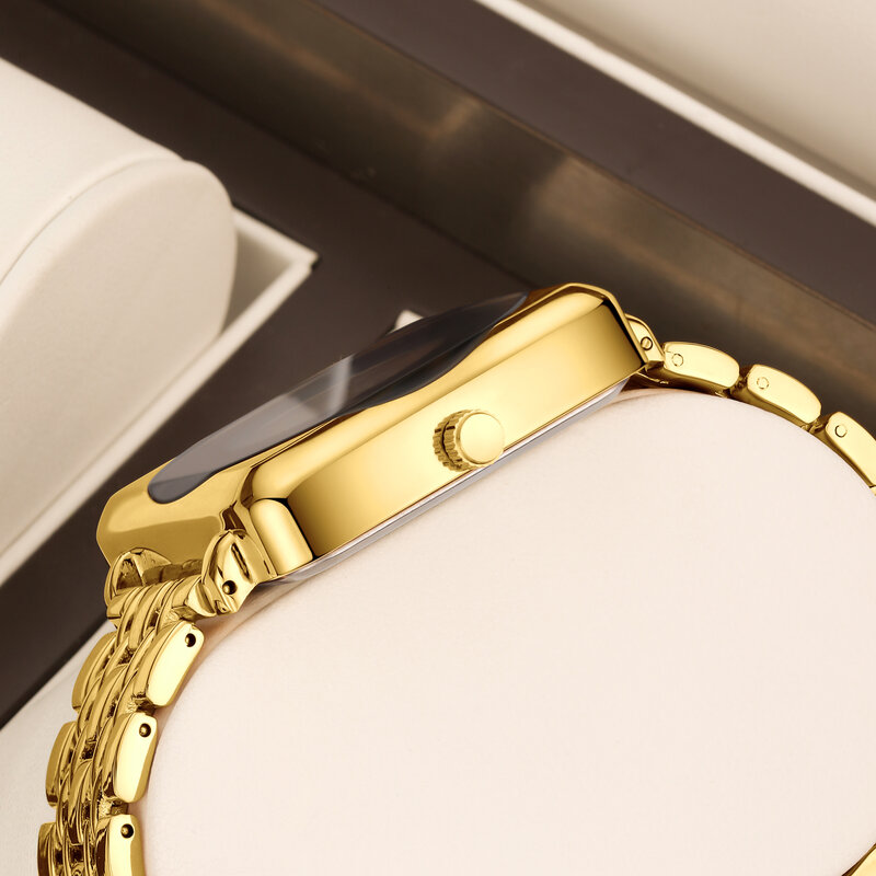 Бренд YaLaLuSi, 2024 г., популярные новые женские часы, роскошная Роскошная деловая коробка для часов с ионным золотым покрытием