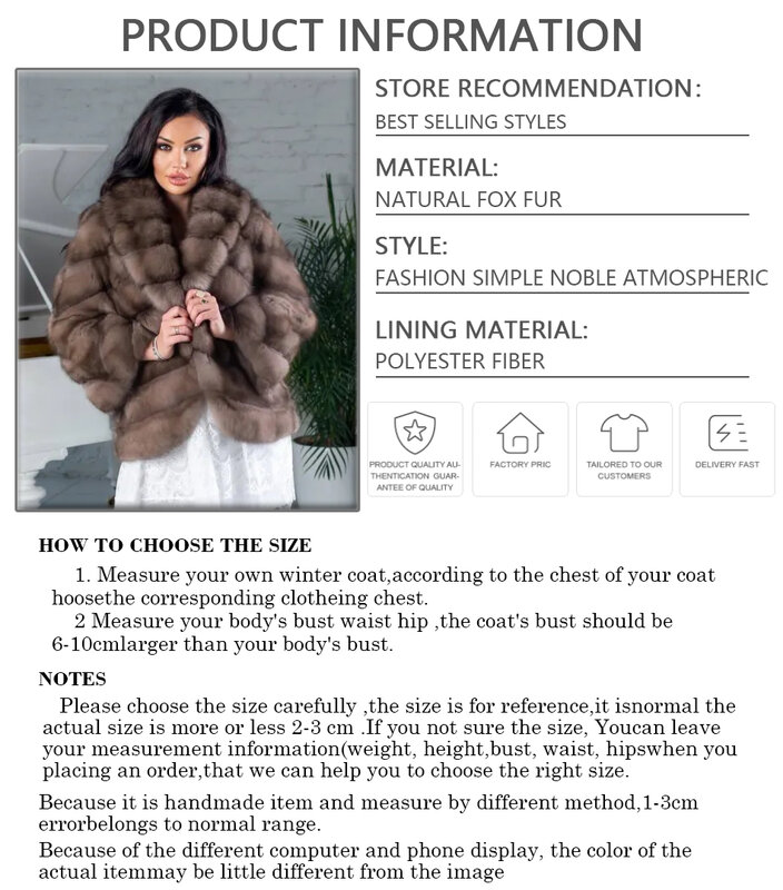Fur Coats For Women Real Fox Fur Coat Women 2024 Luxury Winter Fox Fur Jacket For Women