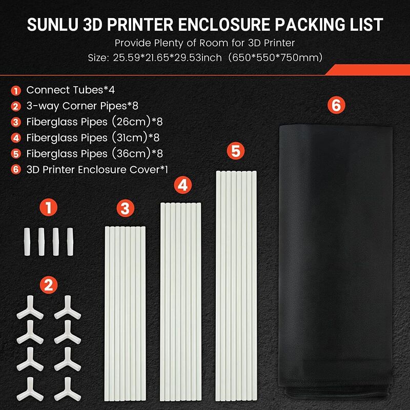 Custodia per stampante SUNLU accessori per stampanti 3D copertura isolante per Ender 3 Ender 3 Pro dimensioni del letto caldo adatte fino a 235*235m