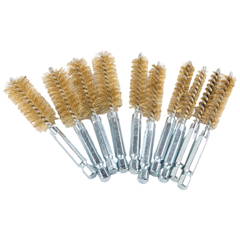 1Pc Drill Brush Cleaning Brush 9-25mm Brass Wire For Wire Tube Machinery Rust Cleaner Removal Washing Polishing Rotary Tool