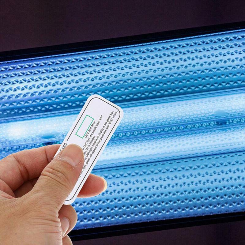 Papeles de tarjeta de prueba UV, probador de efecto de luz reutilizable, tarjetas de prueba UVA UVC, tarjetas indicadoras de longitud de onda, tarjeta de prueba de luz UV de 5 piezas