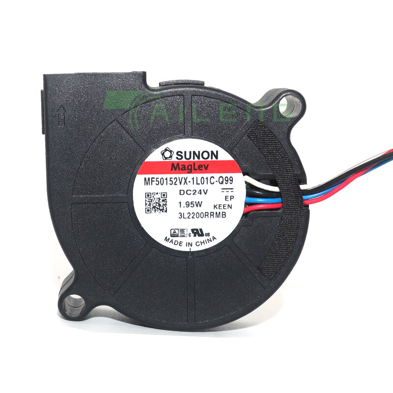 Sunon 5015 24V Blower Fan MF50152VX-1L01C-Q99 50X50X15mm 1.95W PWM 6000RPM 4.8CFM 4wire Lead Cooler