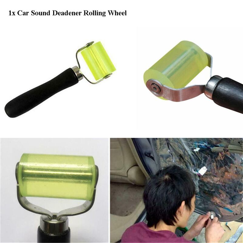 Peças interiores limpar amarelo durável aplicação rolo de voz isolamento algodão carro deadener som roda rolamento