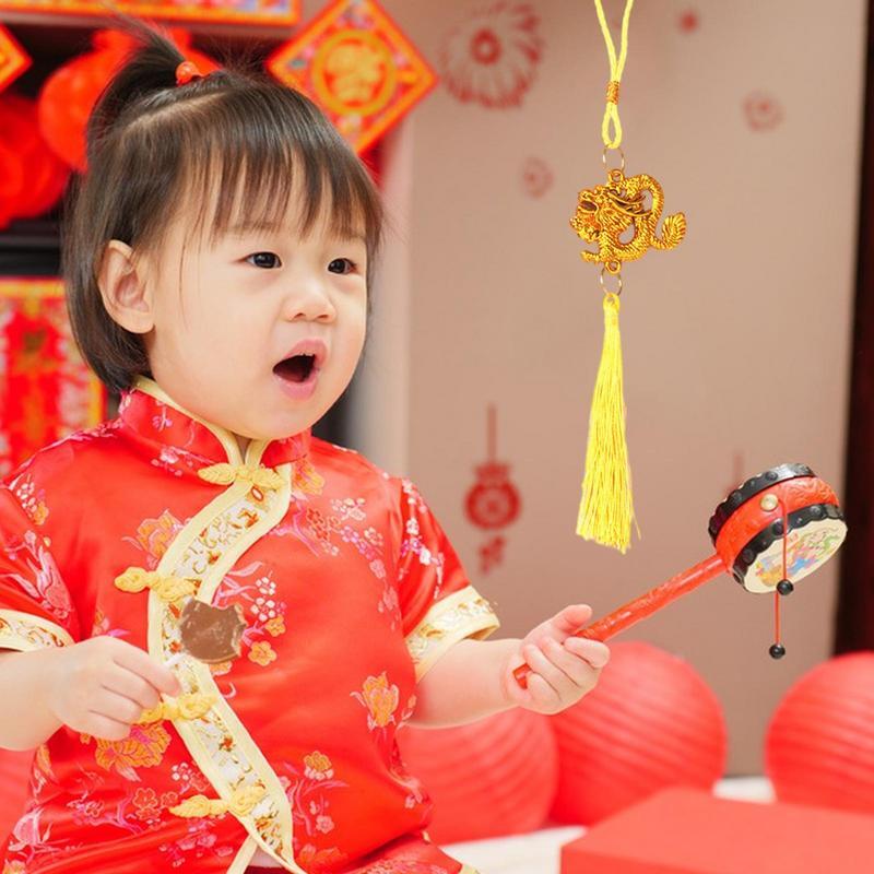Neujahr Drachen Ornament chinesischen Knoten Drachen Quaste Anhänger Feng Shui Dekor Drachen Ornament für Neujahrs feier