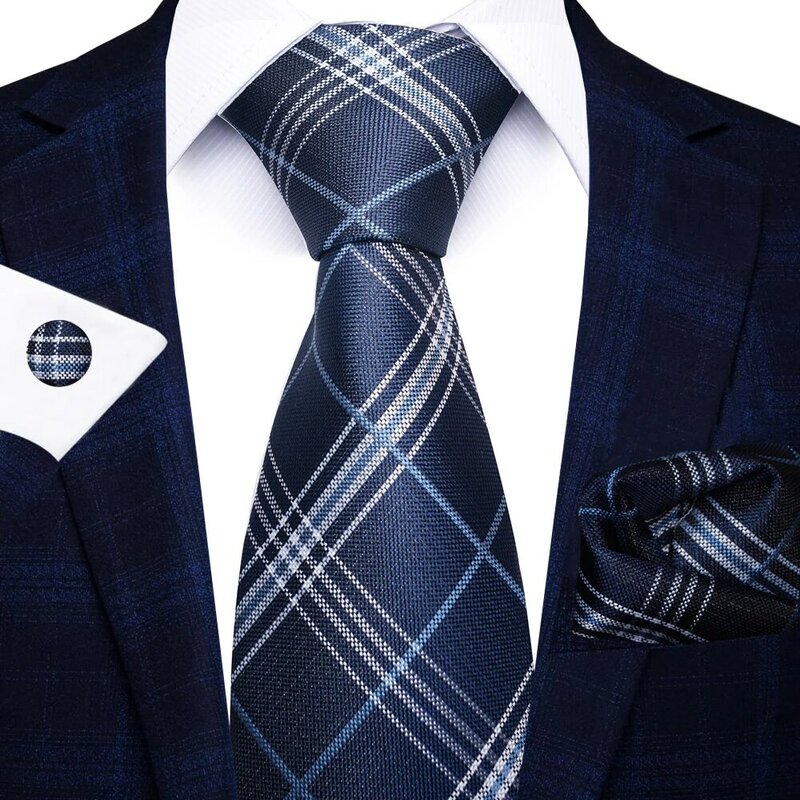 Silk Tie For Men Luxurious Hot sale Tie Pocket Squares Cufflink Set Necktie Clothing accessories Polka dot  Memorial Day