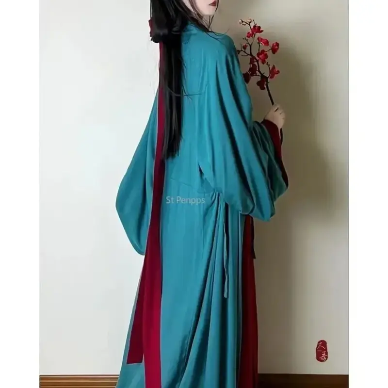 W chińskim stylu Hanfu sukienka kobiety przebranie na karnawał 2023 starożytna tradycyjna piosenka Hanfu dynastia Hanfu zielona czerwona sukienka Chinoise