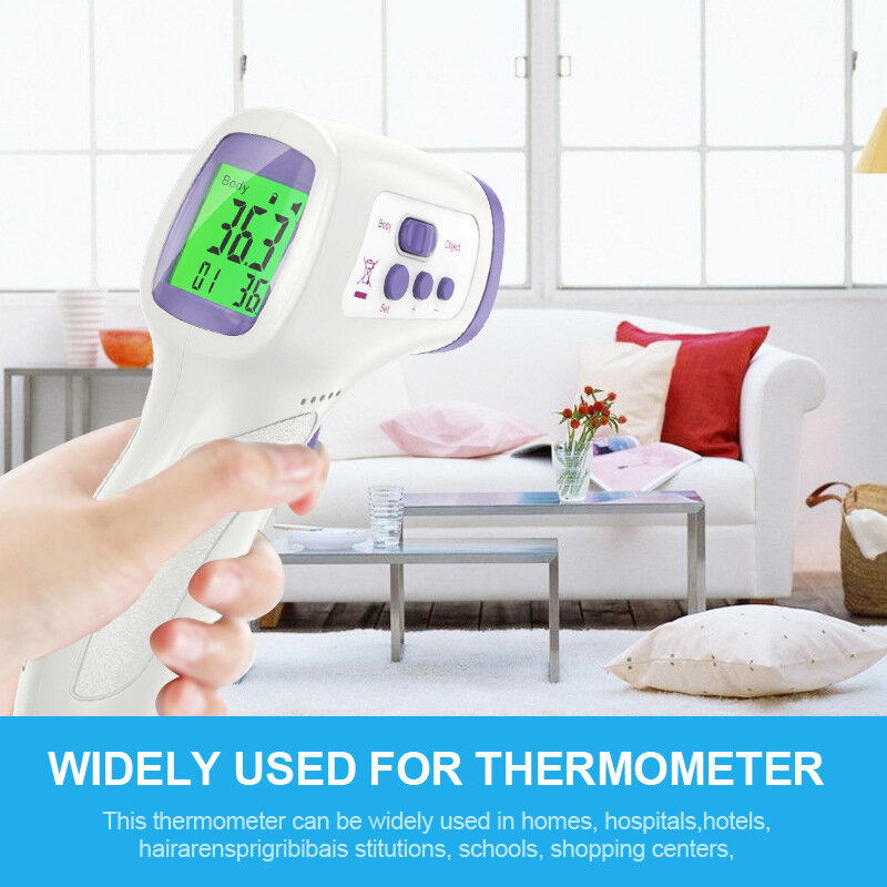 Termómetro médico infrarrojo sin contacto para bebés y adultos, herramienta de medida de temperatura corporal, fiebre, retroiluminación