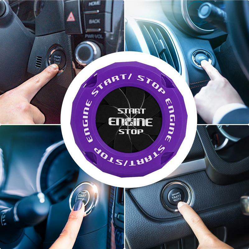 Tampa anti-risco do botão do carro, Tampa protetora do interruptor de ignição do motor, Auto Engine Start Stop