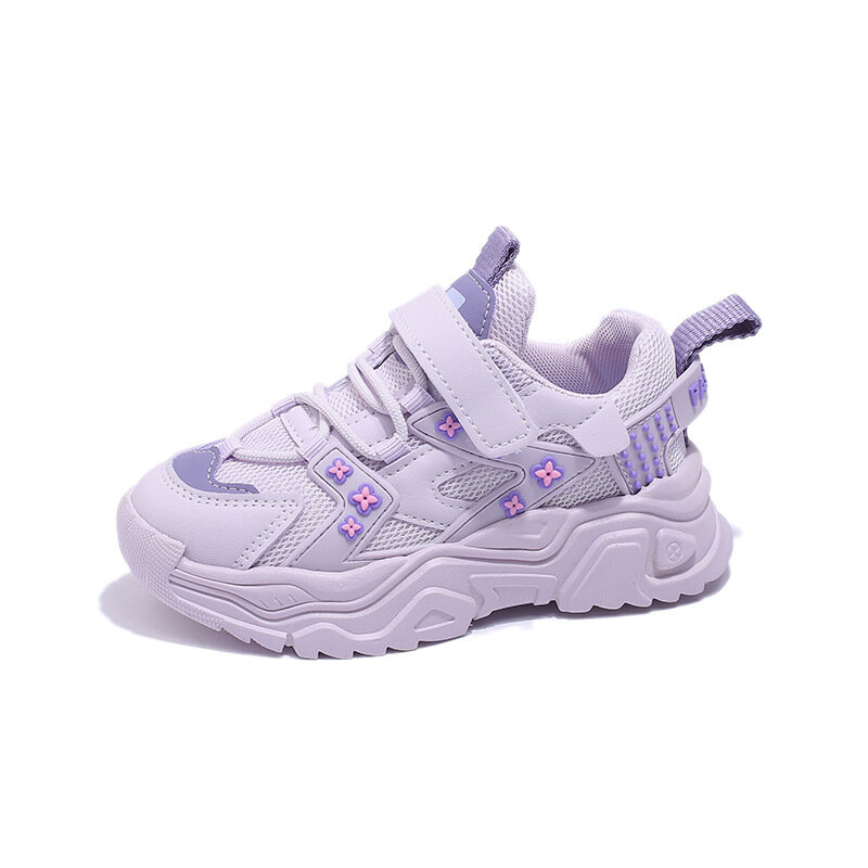Spring & Autumn Breathable Girls Running Shoes Female Sneakers Fashion Air Mesh Sports Casual Size 26-37