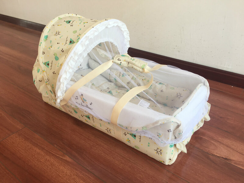 Kwaliteit Baby Slaapmand Draagbare Pasgeboren Wieg Bed Met Luifel Klamboe Draagbare Wieg Voor Pasgeboren Autostoel Wieg