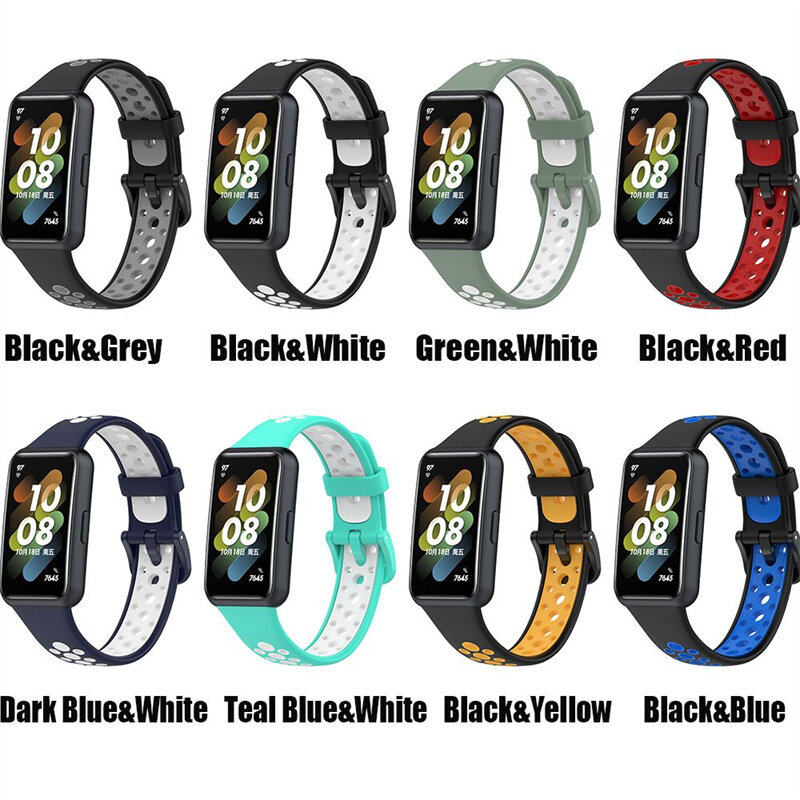 Ремешок силиконовый для Huawei Watch Band 7, сменный умный Браслет для наручных часов, аксессуары для Huawei Band 7