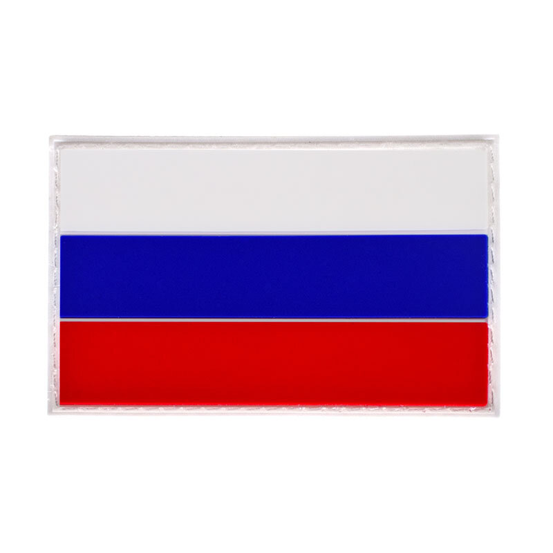 RU/USA Removable Flag Sticker Patch Ornament on Tactical Backpack
