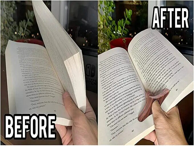 Pembatas Buku baca Universal Cincin tetap buku Halaman panduan penanda menandai Gadget buku kerajinan kayu pemegang halaman buku
