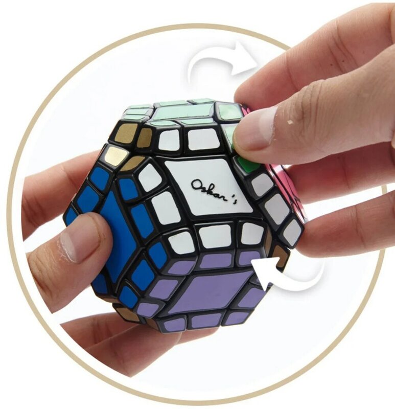 مكعب سحري من LanLan-Dodecahedron ، 12 محور ، سرعة ، لغز احترافي ، أفكار هدايا عيد الميلاد ، لعبة