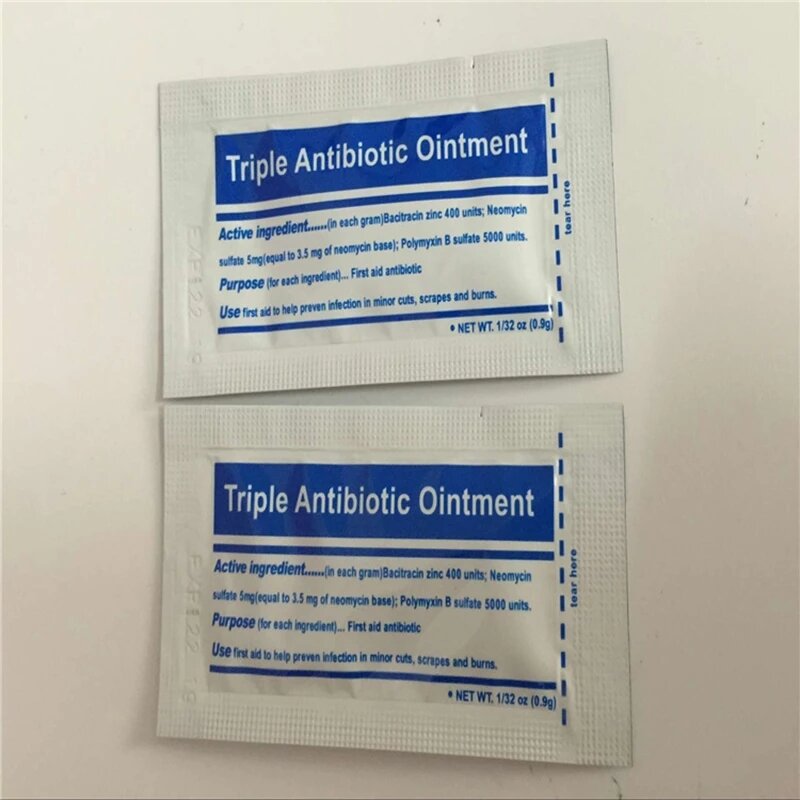 0.9 g/pacote triplo antibiótico pomada gel para queimaduras kit de primeiros socorros acessórios vestir queimar creme ferida cuidados anti-infecção