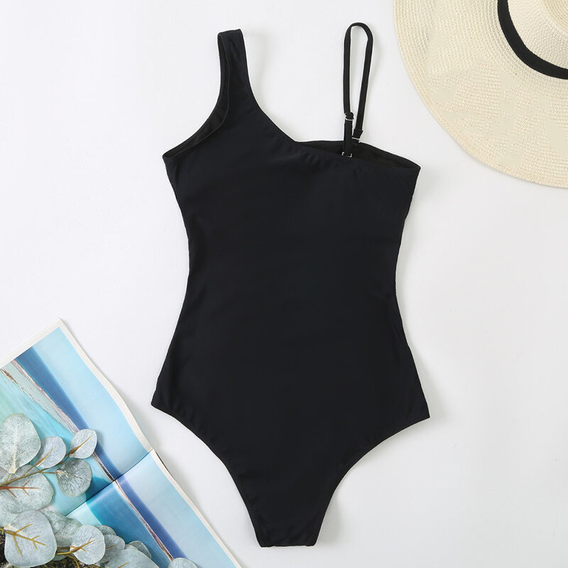 New Sexy Mesh Suspender Solid Bodysuit Swimsuit Bikini Swimwear Summer Beach Pool Spring Solid Breathable Ladies Bikini Suits