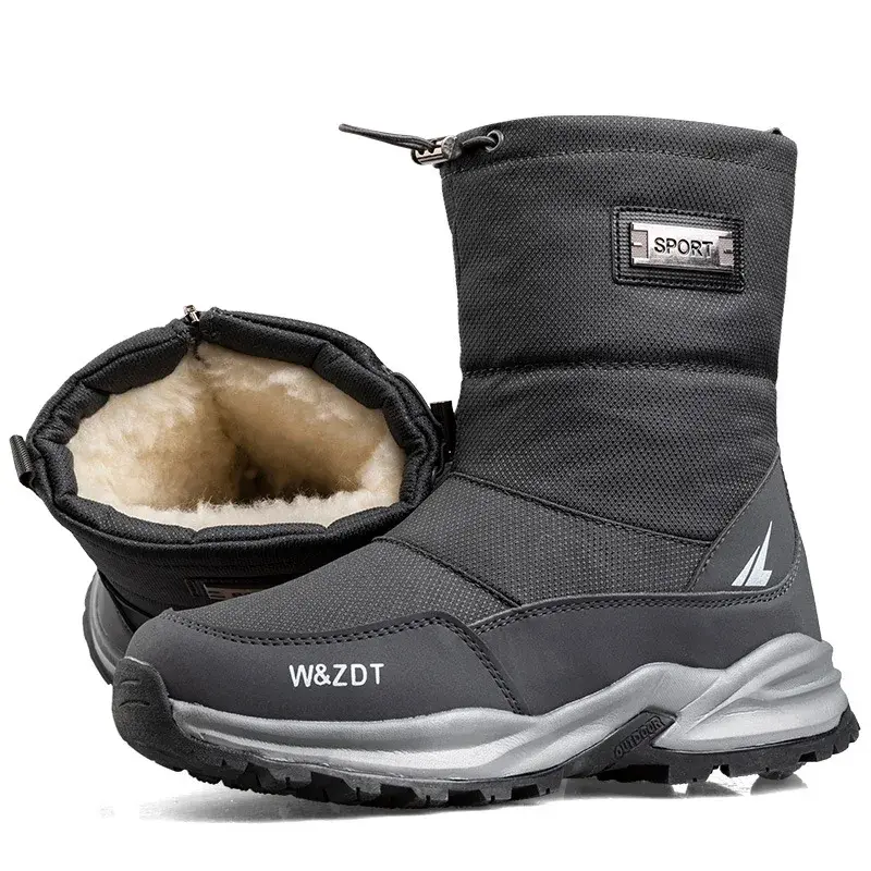أحذية بوت للكاحل من الفرو للرجال والنساء ، أحذية الثلوج ، الأحذية الدافئة ، أحذية رياضية شتوية ، 444