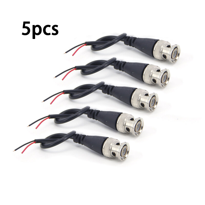 5pcs BNC Male Connector Q9 Adapter Power Pigtail Cable Line BNC Connectors Wire A7
