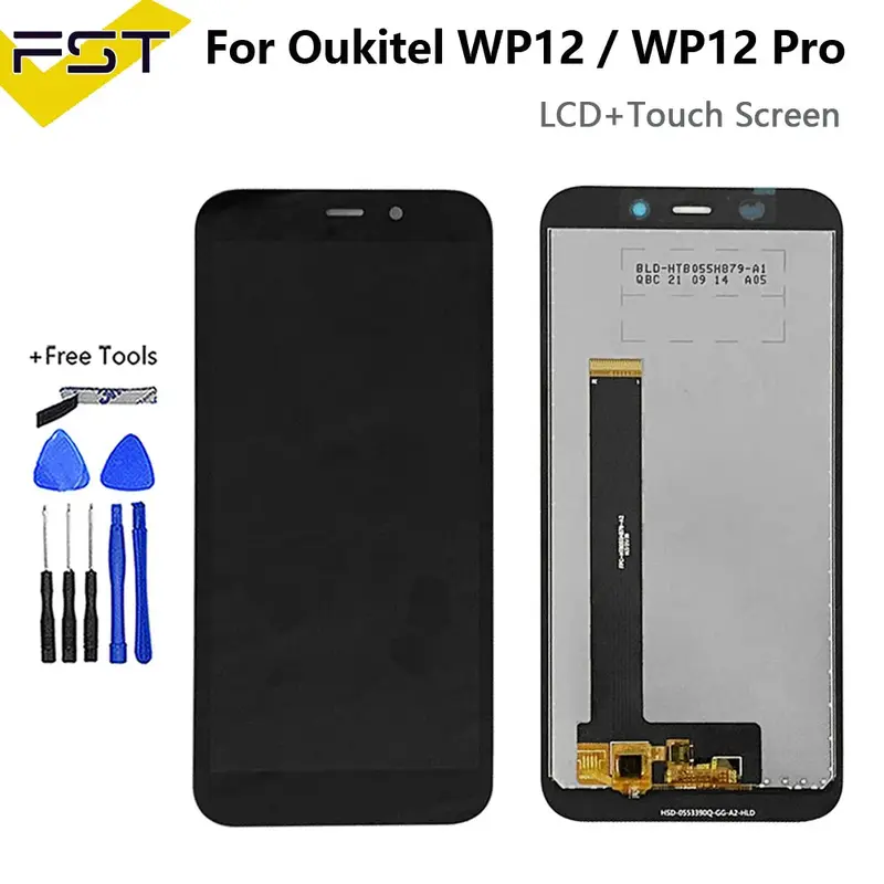 Nuovo originale 5.5 "per OUKITEL WP12 Display LCD + Touch Screen Digitizer Assembly Parts per Oukitel WP12 Pro Display LCD