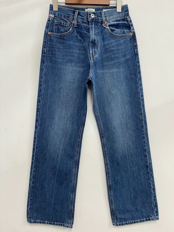 Damskie jeansy z wysokim stanem nieelastyczne spodnie jeansowe z szerokimi nogawkami 2023 nowość