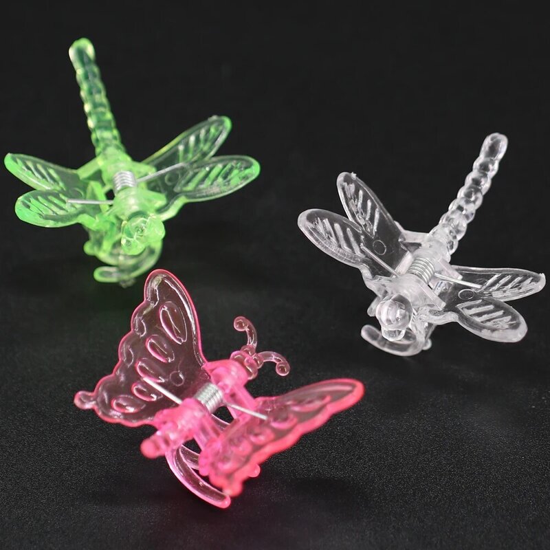 18-48 Buah Klip Anggrek Klem Kupu-kupu Tanaman Capung Plastik untuk Penyokong Dekorasi Tanaman Rambat Bunga Klip Hias Campuran
