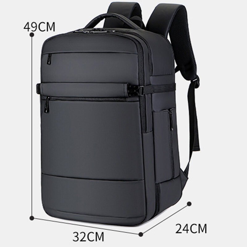 Expandable Men‘s Waterproof 17.3 Inch Laptop Backpacks USB Notebook Schoolbag Sports Travel School Bag Pack Backpack For Male