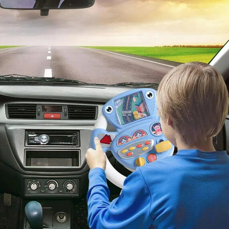 Juguete de volante analógico para bebé, juego de simulación de carreras con luz y sonido, juguetes educativos de aprendizaje