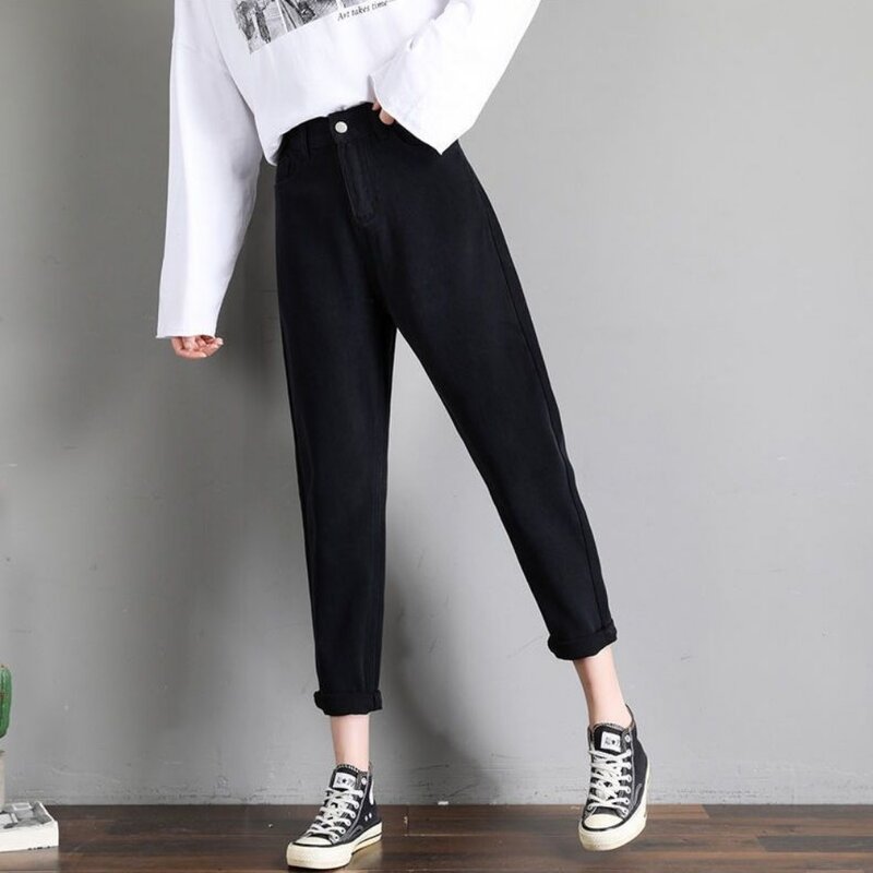 Korean Fashion Thick Warm Straight Jeans Cotton Loose Apricot color Y2k Female Jeans Winter Velvet Female Pants Womens Clothing
